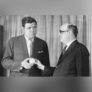 4x6 Babe Ruth and John Shepard 1927 Photo Print